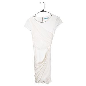 Alice + Olivia Womens Dress Ivory Silk Stretch Lined Mini Layered Sheath Party S